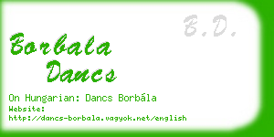 borbala dancs business card